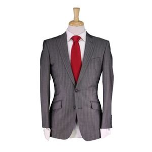 Richard James Savile Row Gray Pinstripe Wool-Mohair 2-Btn Slim Fit Suit 38S